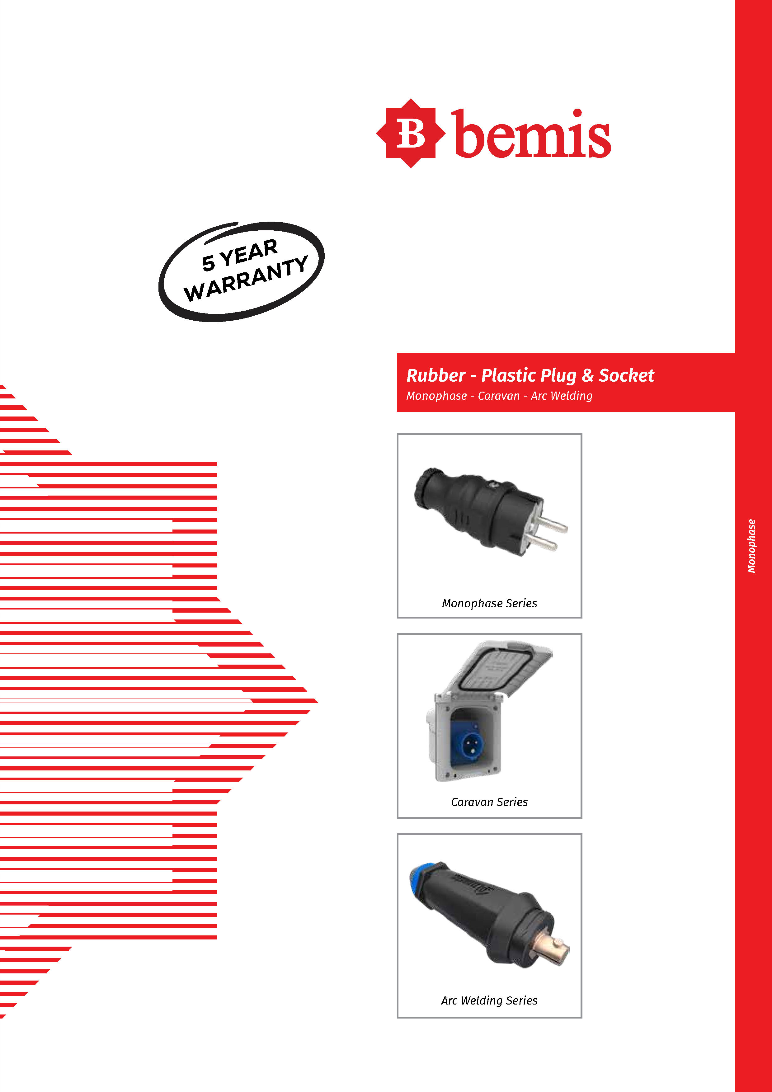 کاتالوگ محصولات 2 پین و کاروان bemis rubber plastic Plug & Socket