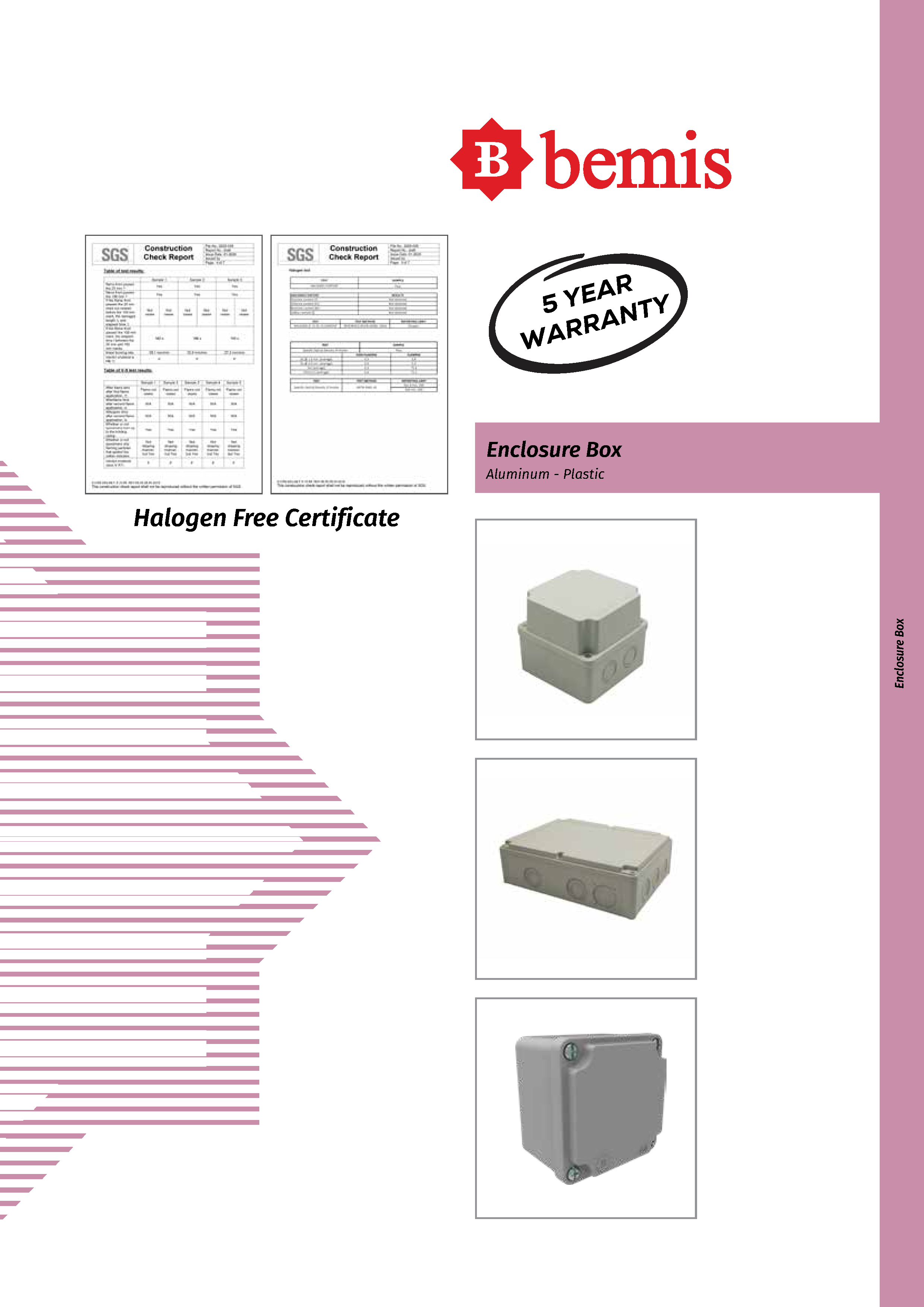 کاتالوگ جعبه تقسیم bemis Enclousure Box