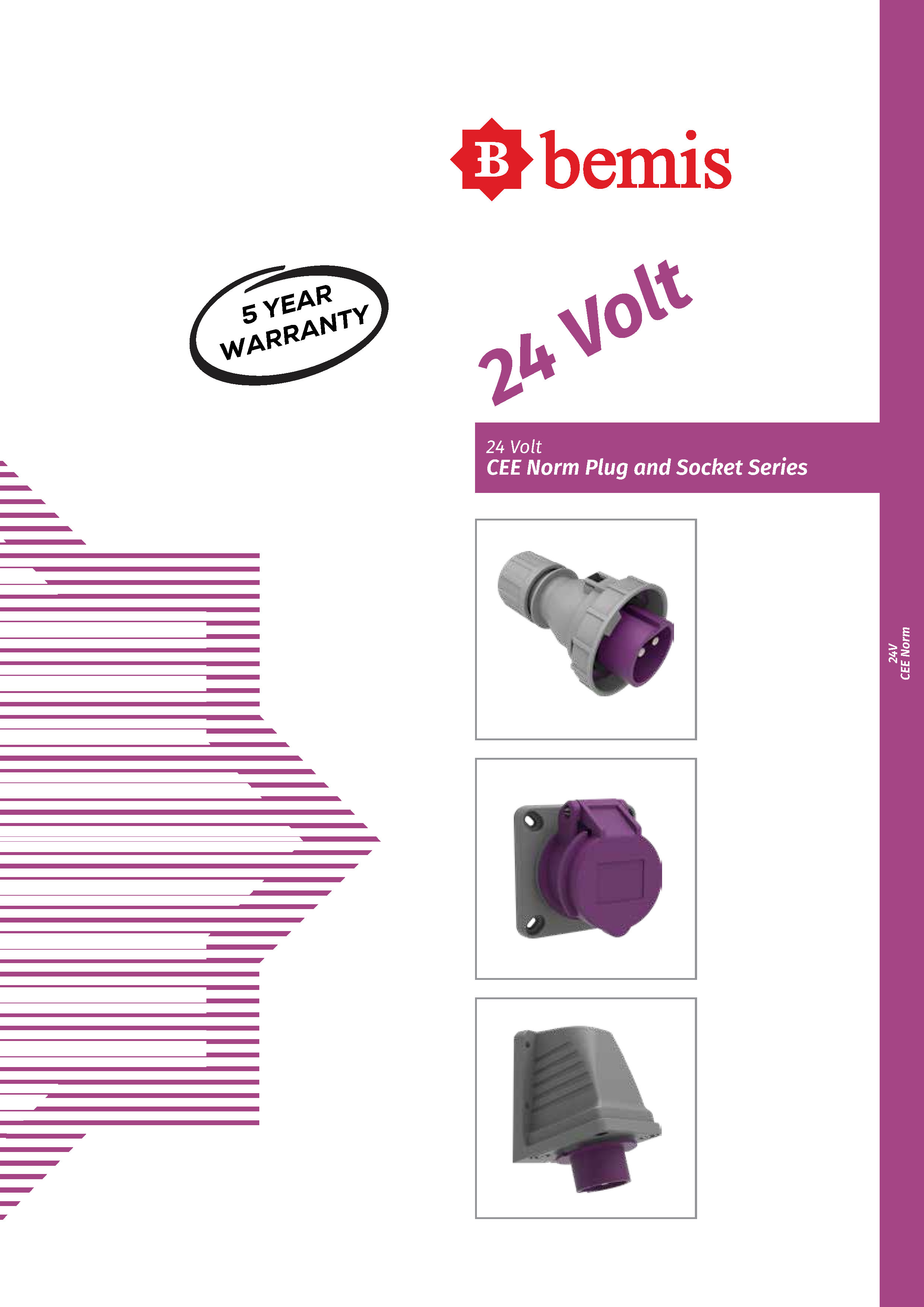 کاتالوگ سوکت های 24 ولت Bemis CEE Norm 24V